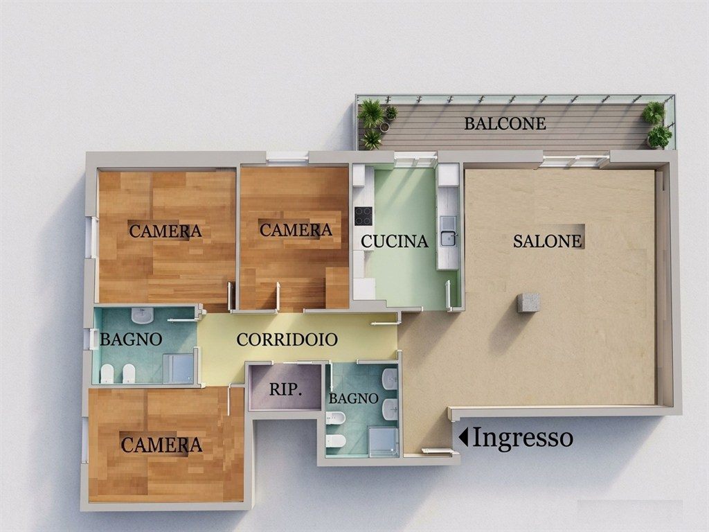 Lesmo, in pieno centro, proponiamo ampio appartamento di 4 locali con 2  due box di cui uno pertinenziale e cantina.